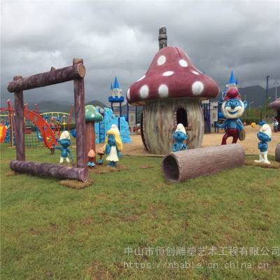 游乐场景卡通雕塑 玻璃钢门头卡通雕塑 肇庆玻璃钢雕塑 恒创雕塑
