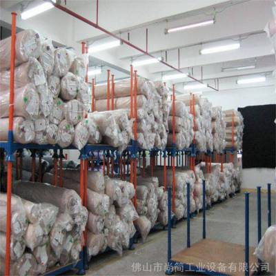 纺织行业卷料存放货架 面料堆垛周转架 服装厂布料布匹架