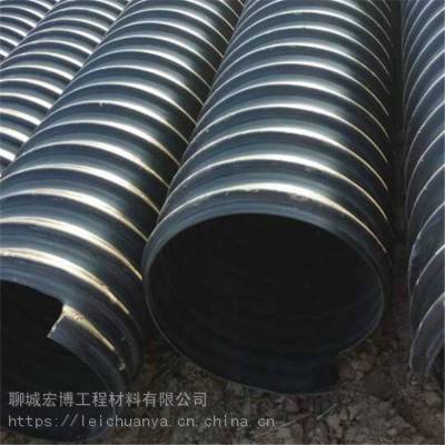 供应遂宁加厚型 PE塑钢缠绕 钢带增强 排水排污管材
