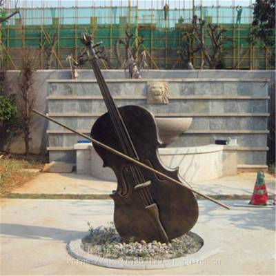 玻璃钢大提琴户外摆件商业街广场艺术乐器雕塑 婚庆道具抽象钢琴造型定制