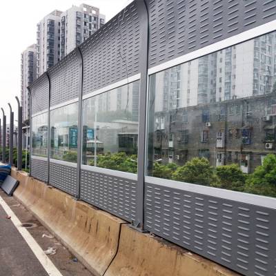 惠州高速公路隔声屏障百叶孔隔音墙降低噪音庞景实业