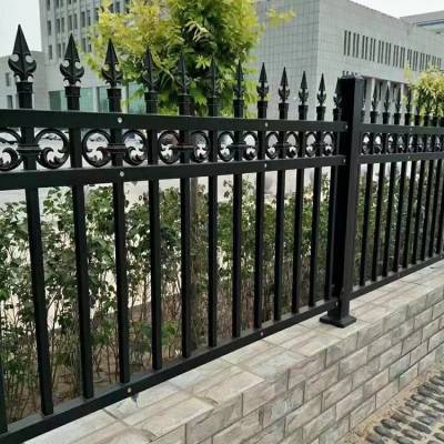铁艺小区护栏 加装饰围墙栅栏 开元生产外墙锌钢围栏定做