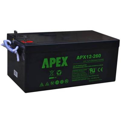 美国APEX蓄电池APX12-260 12V260AH/10HR基站储能 UPS/EPS电源