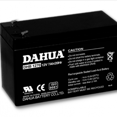 DAHUA大华蓄电池DHB1270免维护12V7AH总代理价格