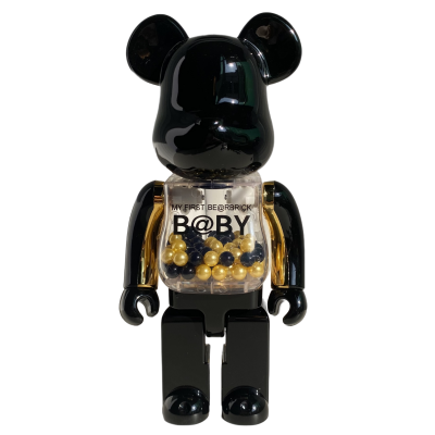 bearbrick400% 电镀黑金 暴力熊 客厅摆件潮牌公仔 厂家高颜值 仿真