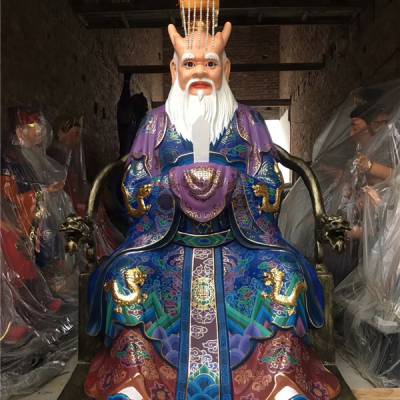 ***四海龙王爷神像 东南西北坐海龙王像玻璃钢树脂摆件 四海龙王佛像