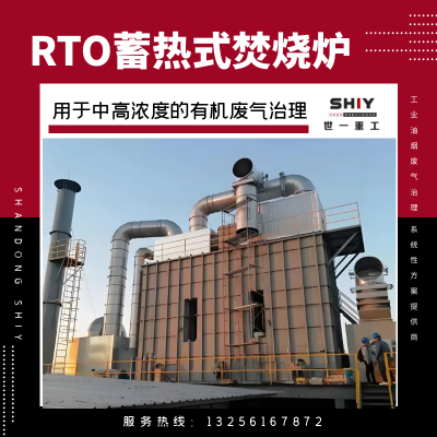世一重工 工业废气处理沸石转轮 喷漆车间净化处理RTO蓄热式焚烧炉