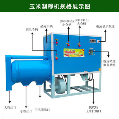 胚芽机全自动玉米制糁机打苞米碴子机小型家用打碴制糁磨面一体机