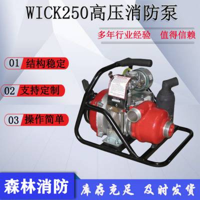 汛辰WICK250高压接力水泵手电启动灭火水泵背负式可抬消防泵