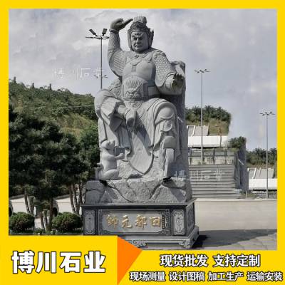 石雕林府太师雕像 人物石像雕塑 田都元帅祠堂石刻 二十四孝雕刻