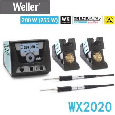 德国WELLER威乐WX2020双通道数显恒温大功率焊台套装WXP120焊笔