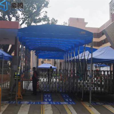 江 门鹤 山ZKHS-07移动推拉雨篷伸缩雨棚车库夜市帐篷遮阳棚