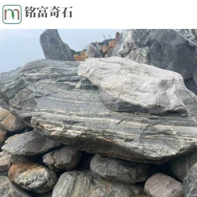 条纹清新的泰山石，安徽建筑景观石产地，凤台县假山石堆场直批