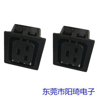 ***C19品字母座 1***/16A250V 卡式内置防脱品字插座PDU机柜母座