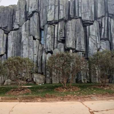 仿木纹凉亭 丰岩园林景观 网红餐饮丹霞塑石 现场雕刻