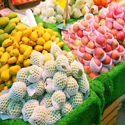 广州超市水果蔬菜店柔软货架铺设塑料仿真人造草坪绿植假草皮地垫
