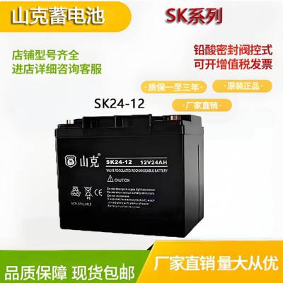 山克蓄电池SK24-12 12V24AH 消防应急直流屏发电机后备内置电瓶