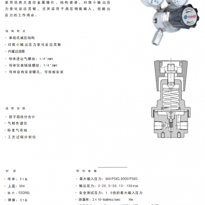 PUSHER工业汇流排不锈钢减压器阀门特气柜自动切换装置尾气处理炉
