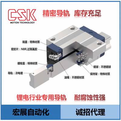 锂电设备用导轨 CSK直线导轨 防腐蚀导轨滑块