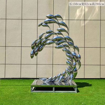 不锈钢镜面鱼雕塑 不锈钢水景鱼群雕塑