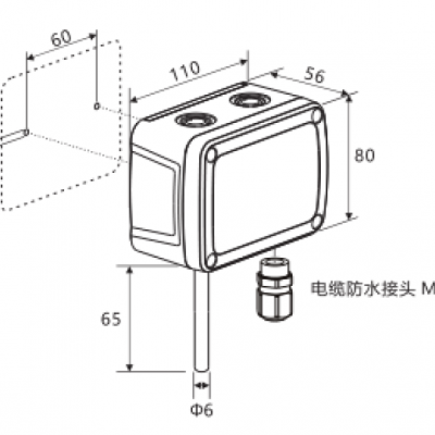 UST41暖通温度变送器 防雷 抗脉冲群 多种安装方式