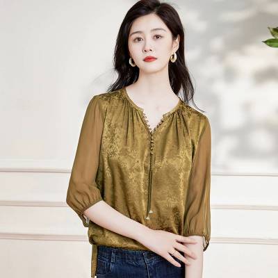 专柜桑蚕丝连衣裙 简衣丝蒙夏设计师女装 专柜女装折扣尾货