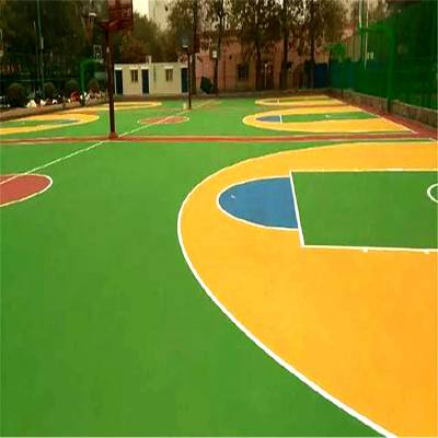 鑫威 篮球场硅PU面层铺装 网球场弹性塑胶球场施工