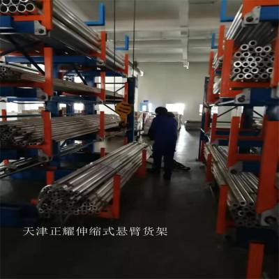 6米钢材架子 重型伸缩式管材货架规格 高承重立体型材仓库管理