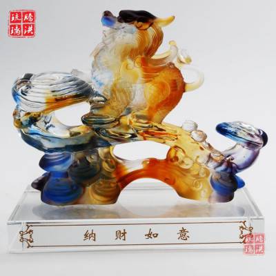 琉璃礼品摆件 古法琉璃礼品生产厂 广州腾洪琉璃商务礼品定制