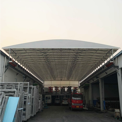 广东 深圳 福田 悬空式仓库活动蓬 电动折叠伸缩雨棚 架空型电动推拉