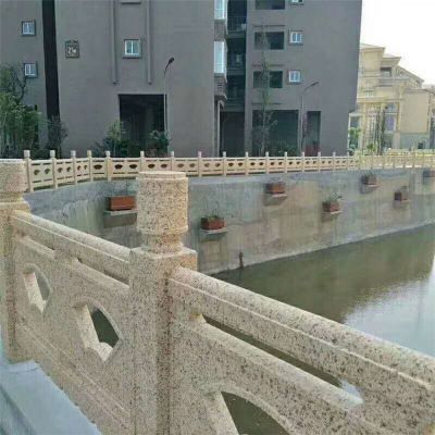 潍坊中达厂家定制景观河道仿石护栏/钢筋混凝土大理石栏杆