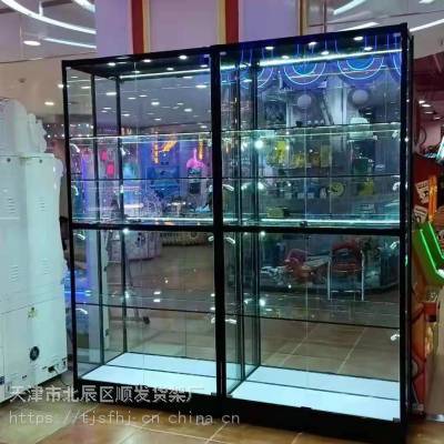 天津货架天津精品展示柜烤漆展柜玻璃展柜钛合金货架