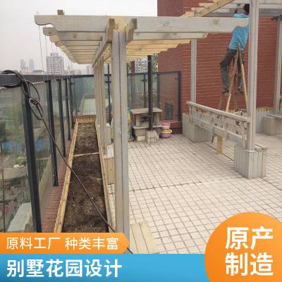 胜杰腾达防腐木花架定制 户外小区花园景观工程施工厂家 美观耐用