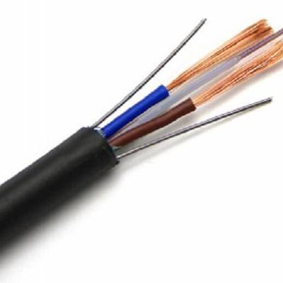 Hybrid optical fiber cable 12 core with copper pow