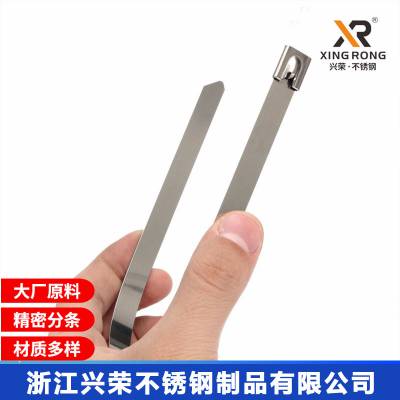 厂家批发兴荣XR-C4.6*250/304电气电缆滚珠自锁不锈钢扎带