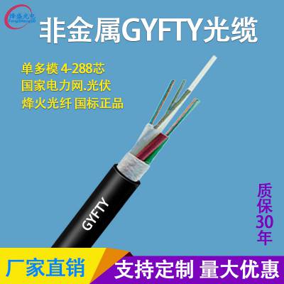非金属GYFTY/GYFTZY-24B1单多模阻燃4/6/8/12/36/48纤芯导引电力管道光缆