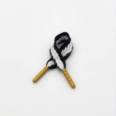 厂家直销hat rope buckle 帽繩扣 黑白繩+金色尾夾MH1106