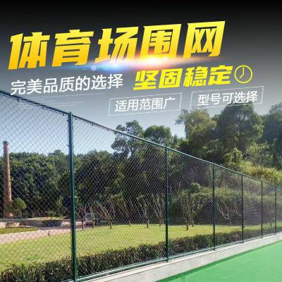 千树墨绿色浸塑球场围网 体育场护栏围网 篮球场勾花网护栏围网