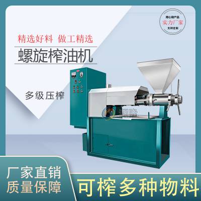 菜籽榨油机设备 商用型螺旋压榨机 花生米精炼压油机