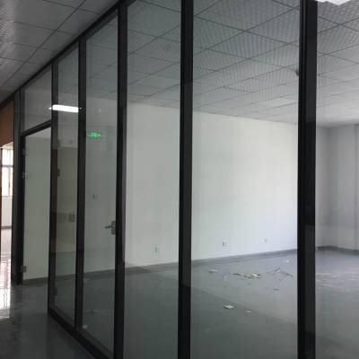 广东深圳宝安玻璃隔断 办公室隔断 双层玻璃百叶隔断