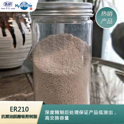 “争光”牌ER 210是一款精制后处理的大孔结构苯乙烯系高纯阴离子交换树脂，该产品具有特定的孔径、高转型率