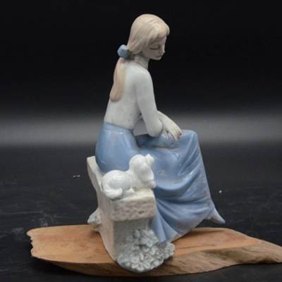 景德镇陶瓷雕塑瓷人物女生生日礼物卧室装饰品工艺陶瓷娃娃摆件