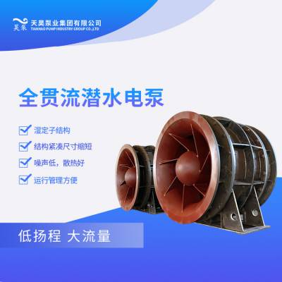 海南泵站1800QGWZ全贯流潜水电泵可定制多种型号及电压天昊泵业