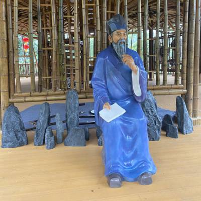 玻璃钢仿真人物雕塑 玻璃钢苏东坡人物雕像 云浮厂家定制