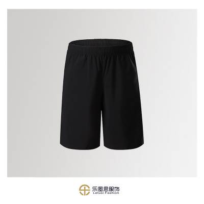 夏季运动休闲黑色五分裤 沙滩短裤服装厂定做12年