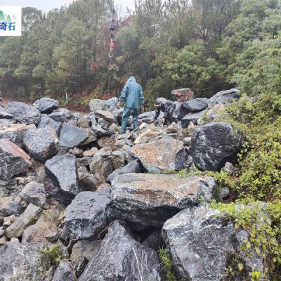 吨位黑山石价格-庭院点缀石-山东黑山石厂家-黑山石的价格