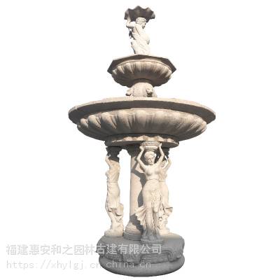 三层欧式水钵su 芝麻白专业制作石雕水钵 石雕喷泉热销产品