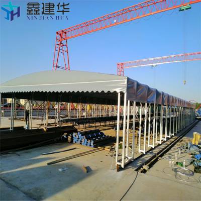 荆门东宝汽坡道钢结构雨棚后围做固定