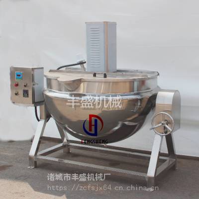 丰盛机械餐厅厨房设备 商用电磁大炒锅 可倾夹层锅