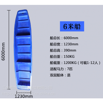 江苏厂家现货牛筋塑料船加厚pe塑料渔船捕鱼工艺_使用年限久